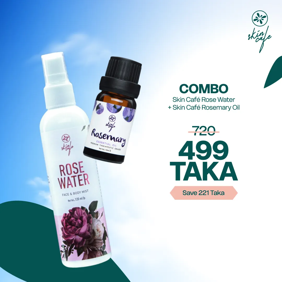 COMBO - Skin Cafe Rose Water + Skin Cafe Rosemary Oil