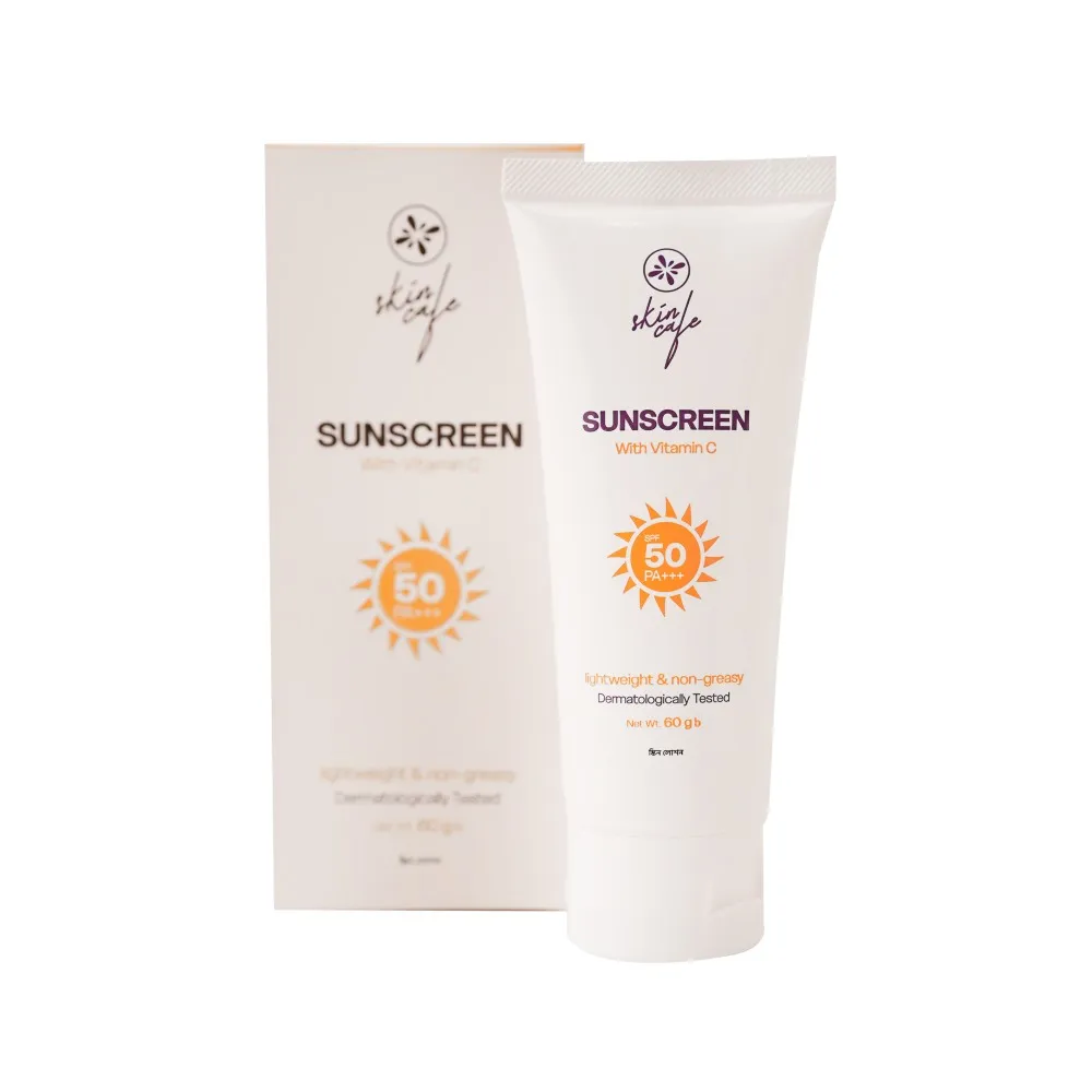 COMBO- Skin Cafe Sunscreen 60ml+Rajkonna Glow Booster Facial Wash With Gluta-Nia and Panam Shower Gel Pulp Rain- 250ml alternate