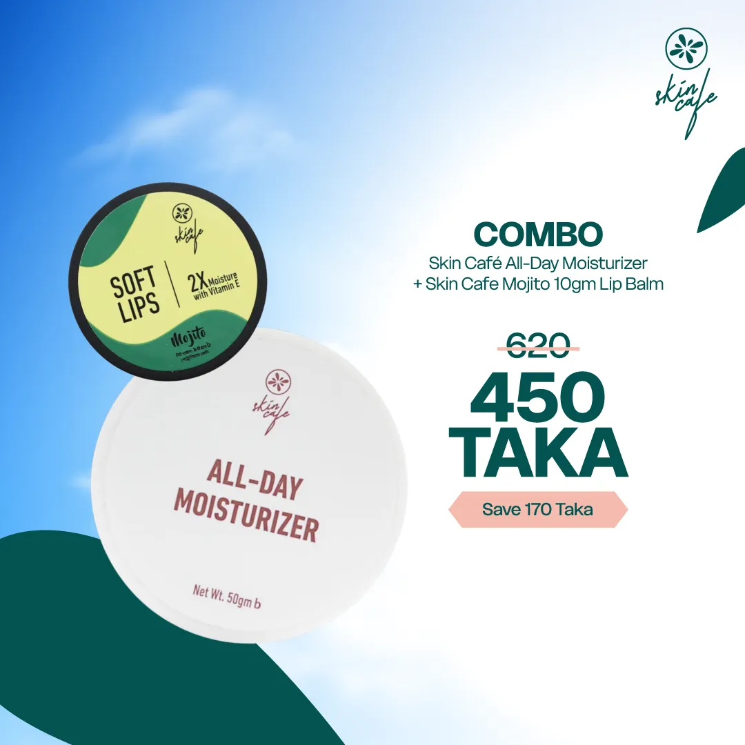 COMBO - Skin Cafe All-Day Moisturizer & Skin Cafe Mojito 10gm Lip Balm