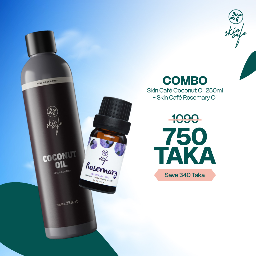COMBO - Skin Cafe Coconut Oil 250ml + Skin Cafe Rosemary Essential Oil 10ml
