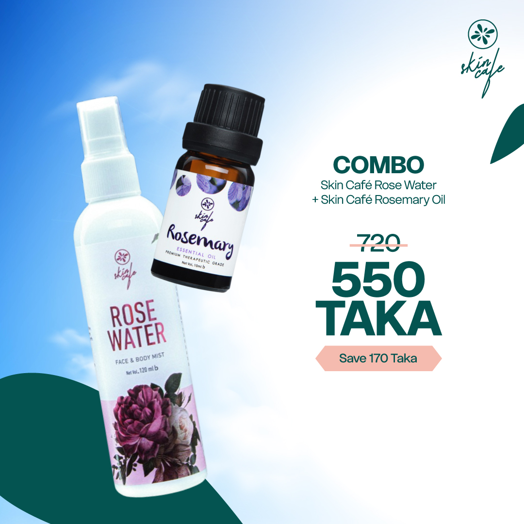 COMBO - Skin Cafe Rose Water + Skin Cafe Rosemary Oil
