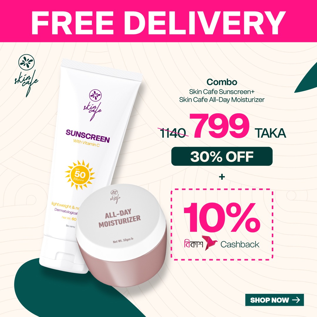COMBO - Skin Cafe Sunscreen 60ml + Skin Cafe All-Day Moisturizer 50gm
